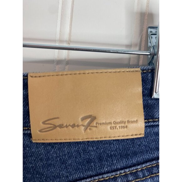 Seven7 Womens Slim Straight Jeans Size 4 Cotton/Polyester Blend Blue Denim - Picture 9 of 16